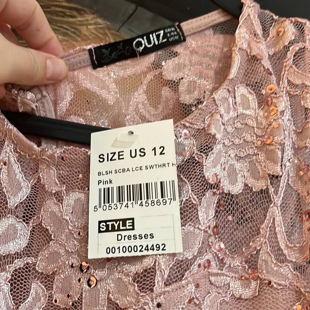 Brand New with Tags Quiz Blush Lace Sweetheart Neck - Picture 4 of 7